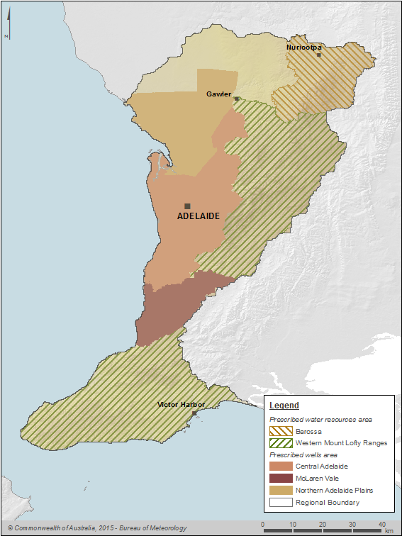 Figure C10 Groundwater management areas in the Adelaide region