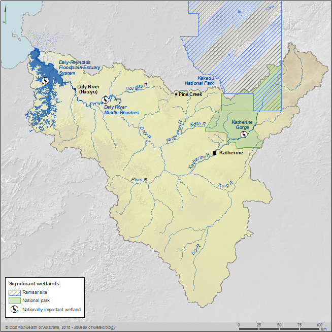 Figure R3  Map of significant wetlands in the Daly region