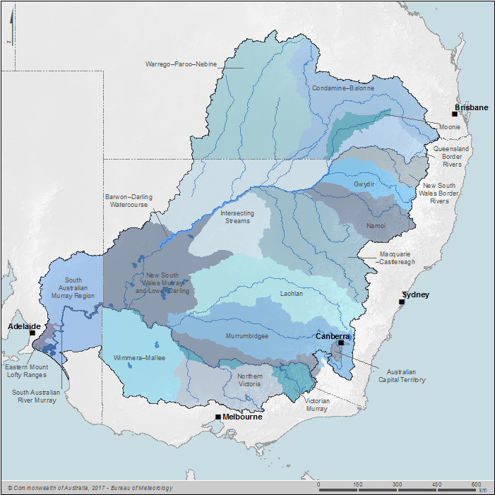 Figure R11 Water Resource Plan areas for surface water within the Murray–Darling Basin region