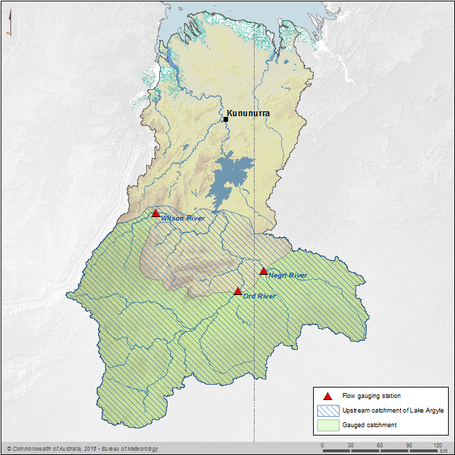 Figure N2 Map of gauging stations used to calculate runoff upstream of Lake Argyle