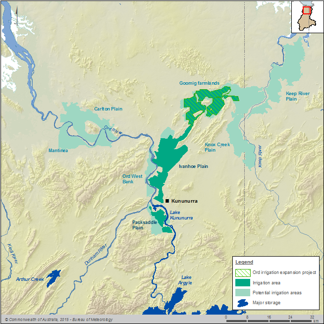 Figure C10 Map of the proposed expansion in the Ord River Irrigation Area
