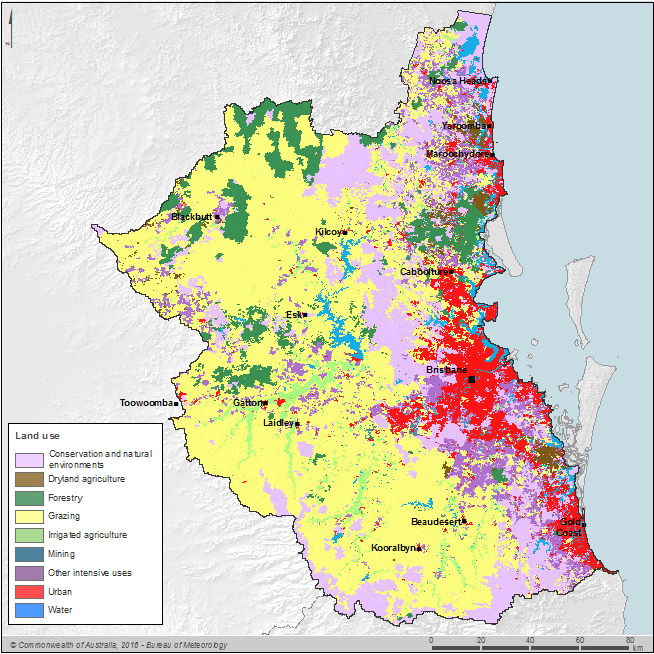 Figure R3 Land use in the South East Queensland region