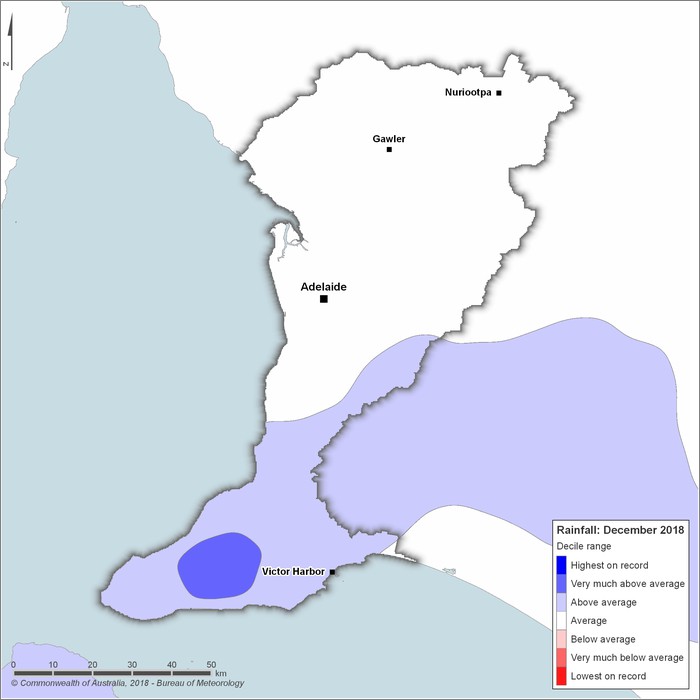 Rainfall deciles: December 2018