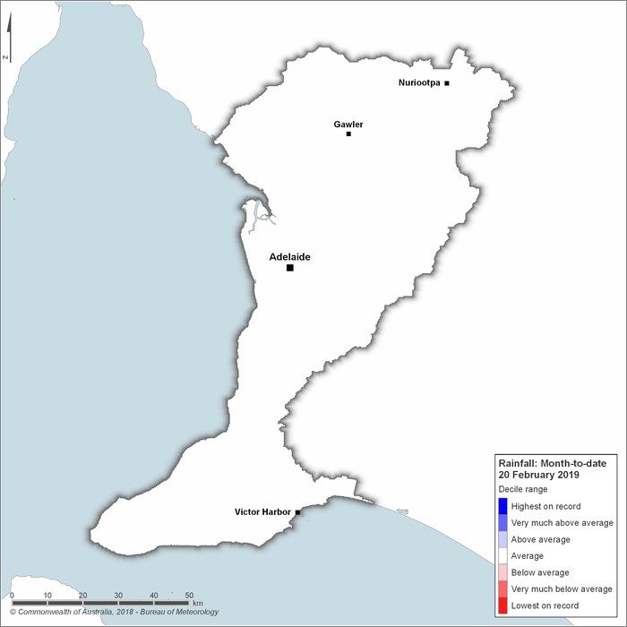 Rainfall deciles: February 2019