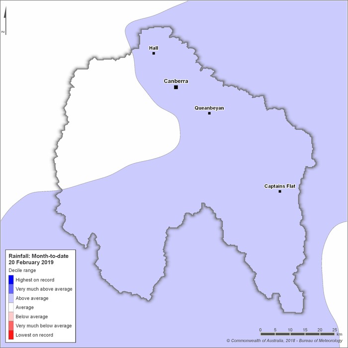 Rainfall deciles: February 2019
