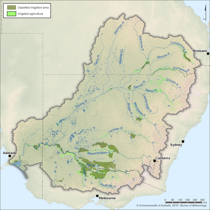 Figure R3 Irrigated areas within the Murray–Darling Basin region