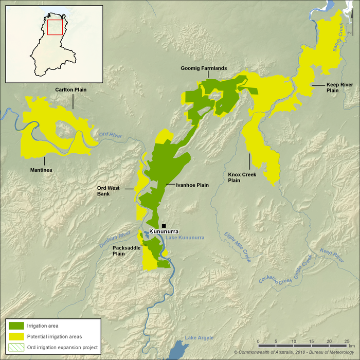 Figure C7 Map of proposed expansion in the Ord River Irrigation Area
