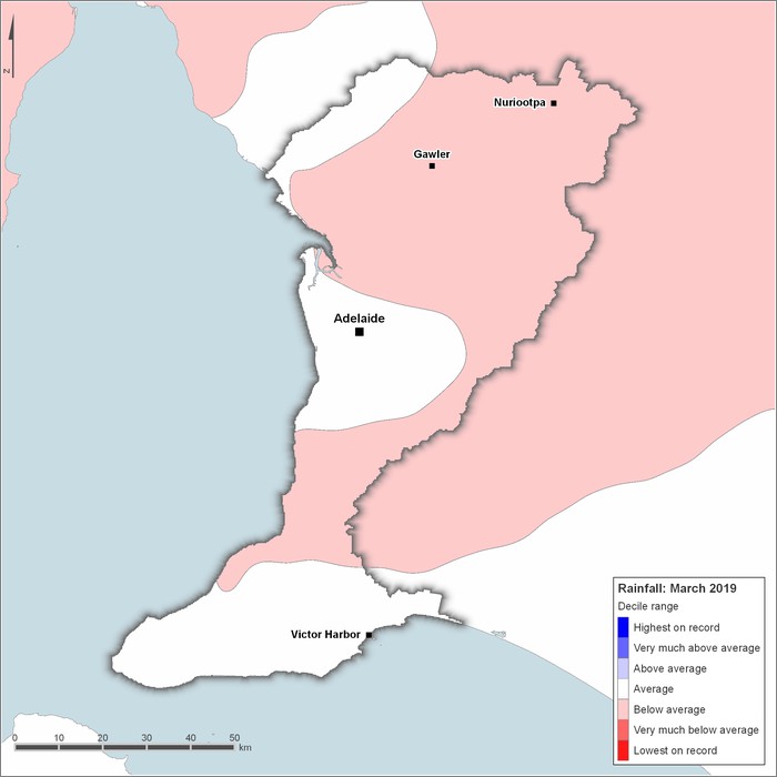 Rainfall deciles: March 2019
