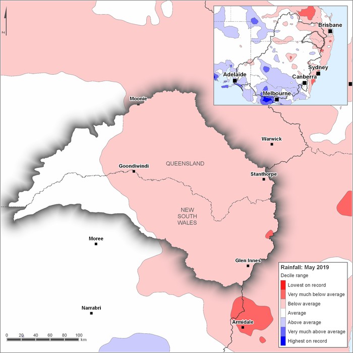 Rainfall deciles: May 2019