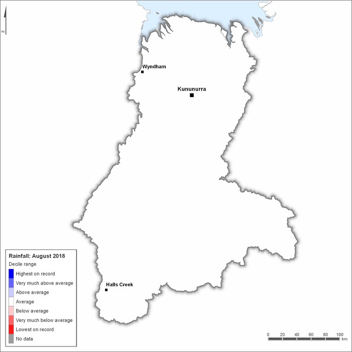 Rainfall deciles: August 2018