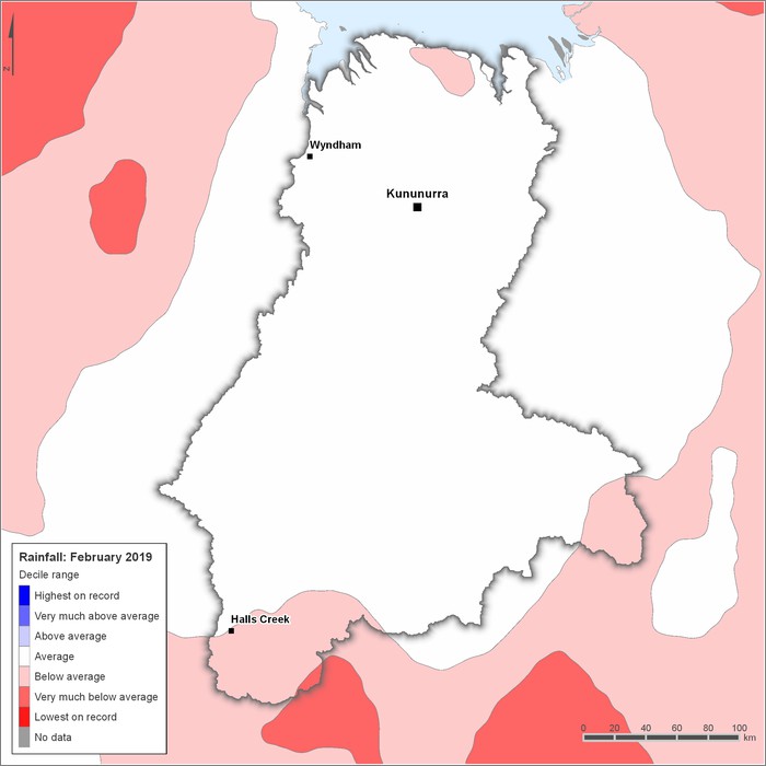 Rainfall deciles: February 2019