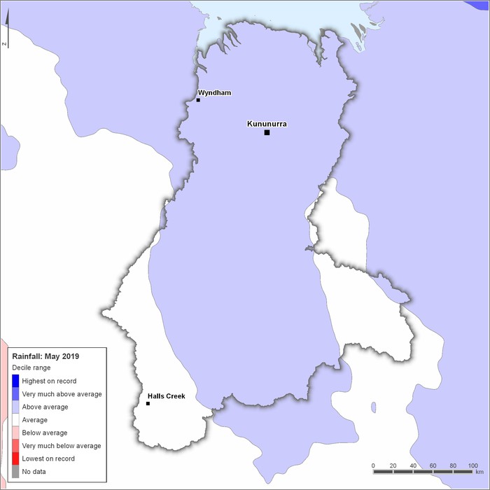 Rainfall deciles: May 2019