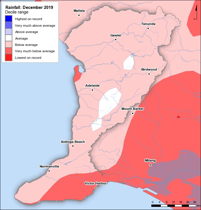 Rainfall deciles: December 2019