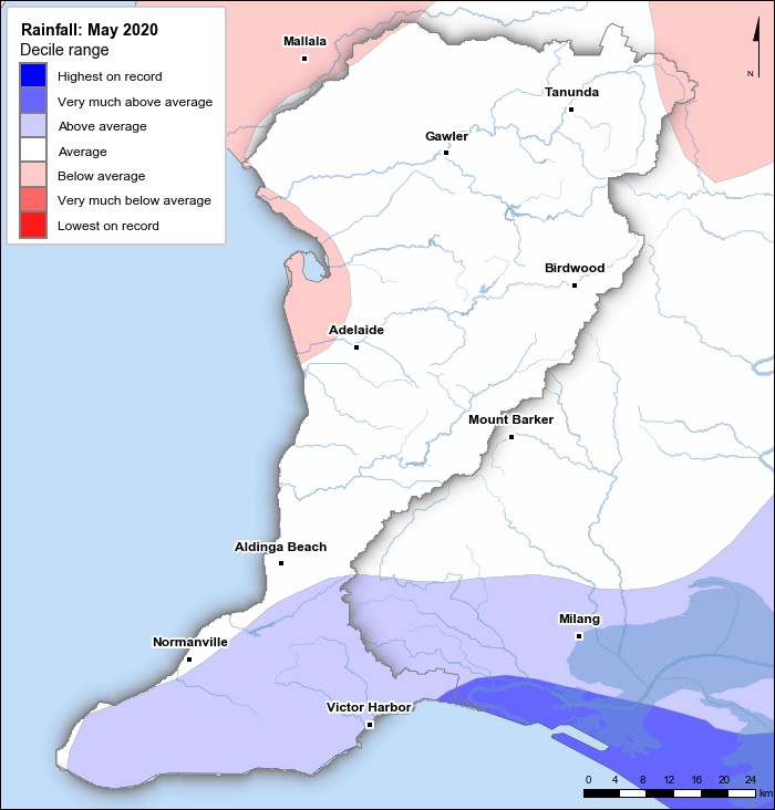 Rainfall deciles: May 2020