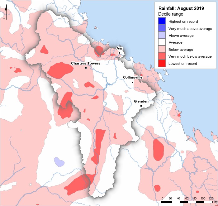 Rainfall deciles: August 2019