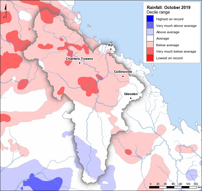 Rainfall deciles: October 2019
