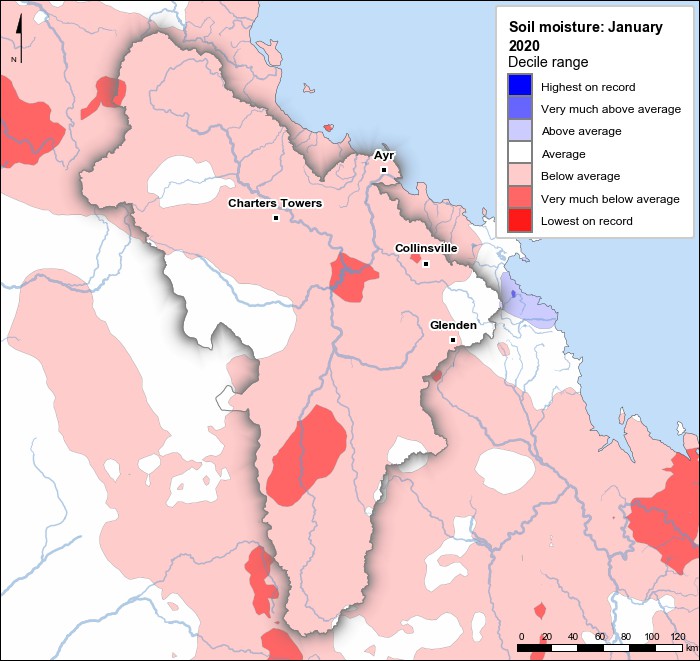 Soil moisture deciles: January 2020