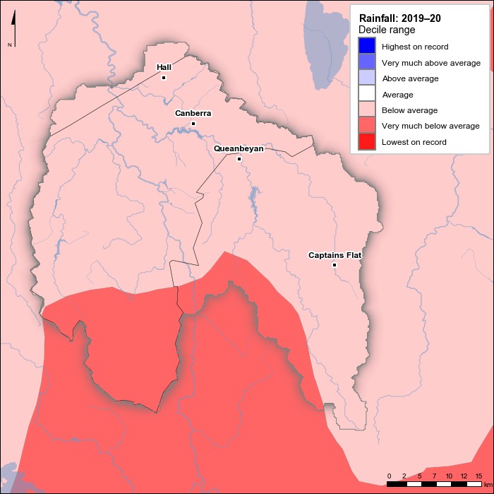 Rainfall deciles: July 2019–June 2020
