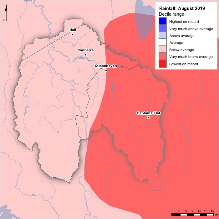 Rainfall deciles: August 2019