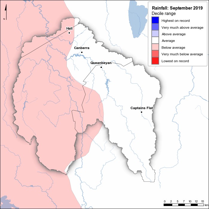 Rainfall deciles: September 2019