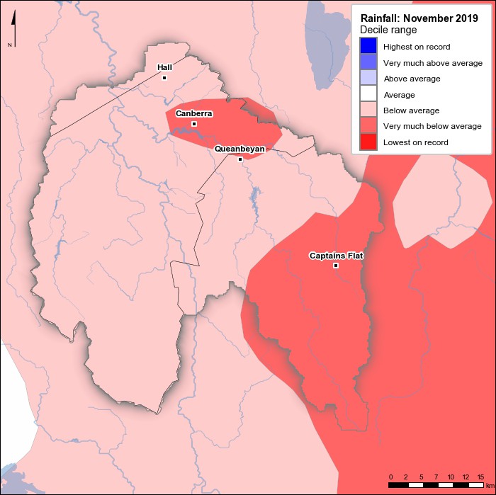 Rainfall deciles: November 2019