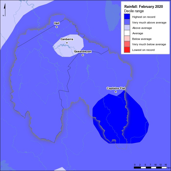 Rainfall deciles: February 2020