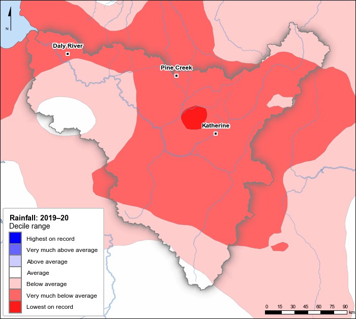 Rainfall deciles: July 2019–June 2020