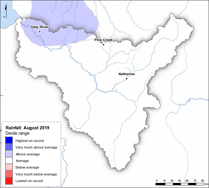 Rainfall deciles: August 2019