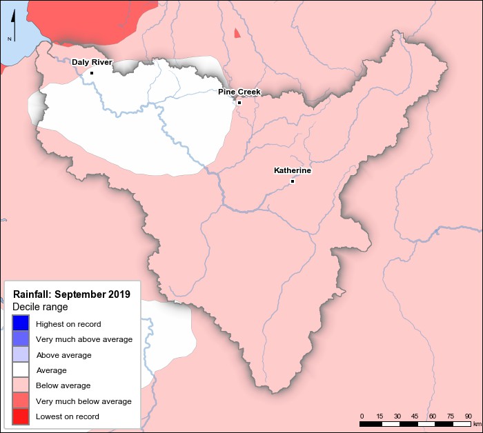 Rainfall deciles: September 2019
