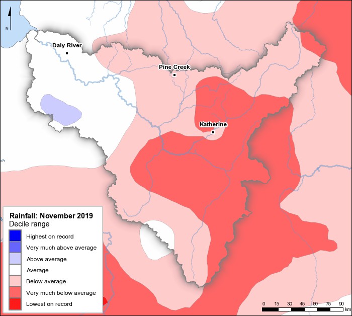 Rainfall deciles: November 2019