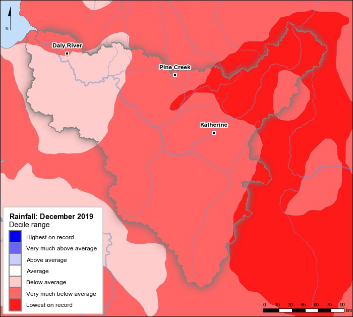 Rainfall deciles: December 2019