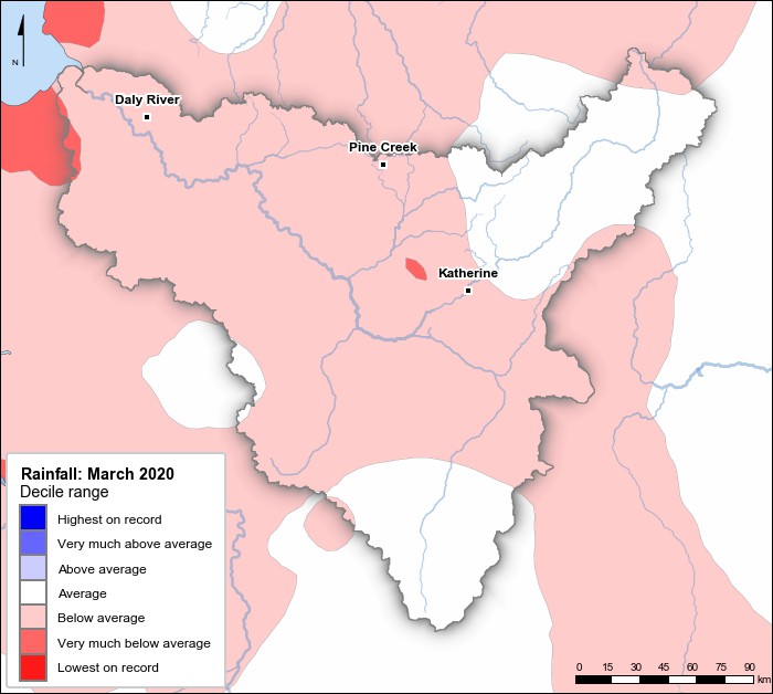 Rainfall deciles: March 2020