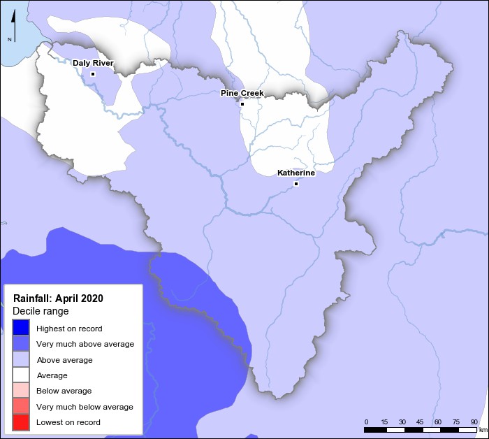 Rainfall deciles: April 2020