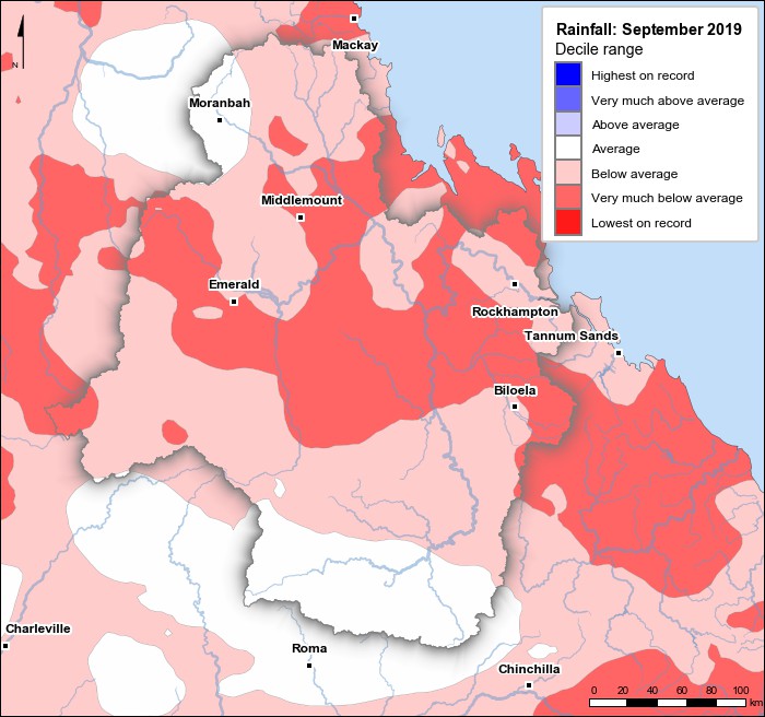 Rainfall deciles: September 2019