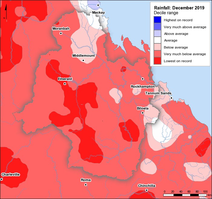 Rainfall deciles: December 2019