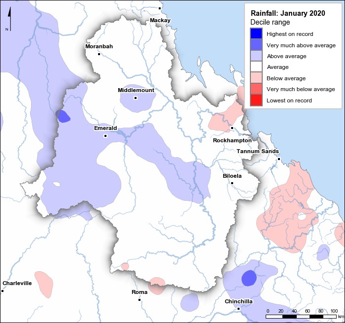 Rainfall deciles: January 2020