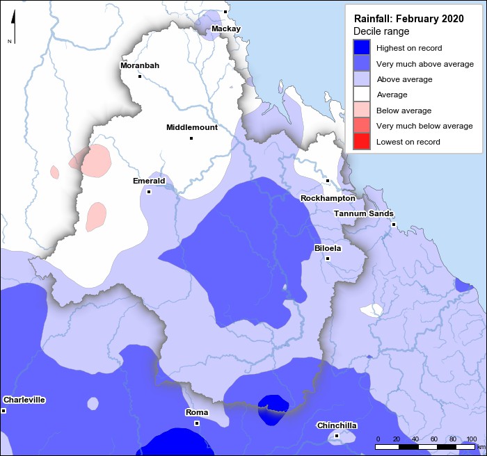 Rainfall deciles: February 2020