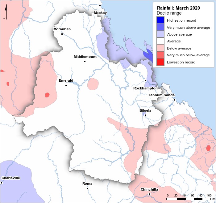 Rainfall deciles: March 2020
