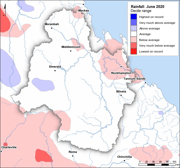 Rainfall deciles: June 2020