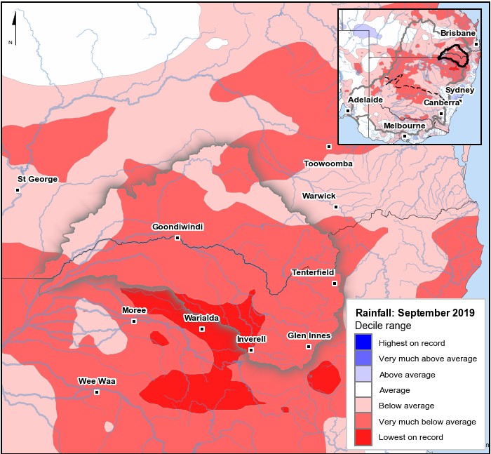 Rainfall deciles: September 2019
