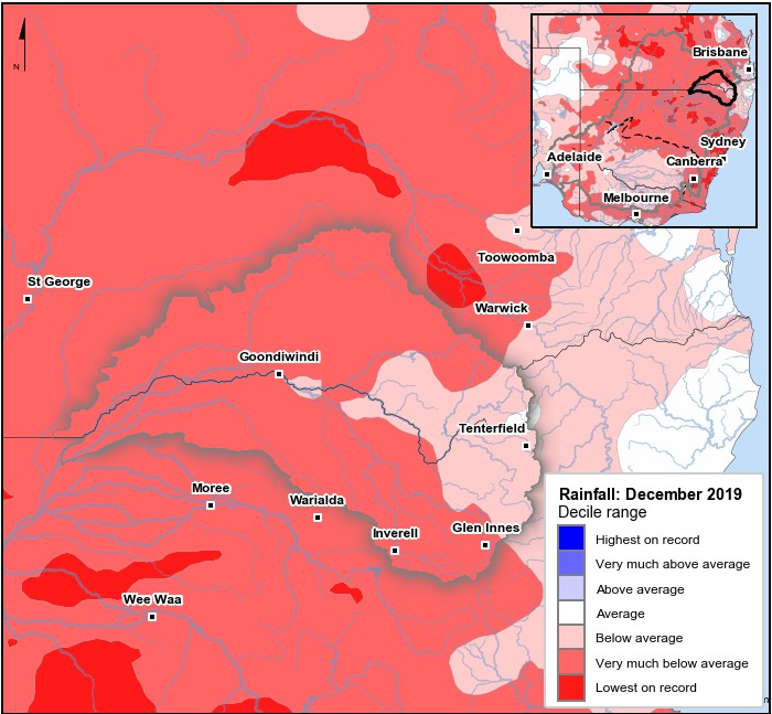 Rainfall deciles: December 2019