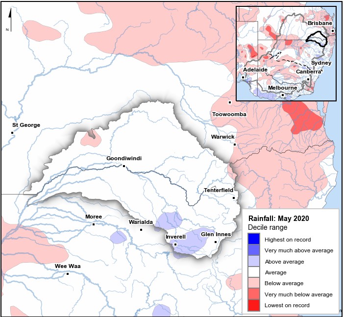 Rainfall deciles: May 2020