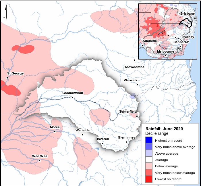Rainfall deciles: June 2020