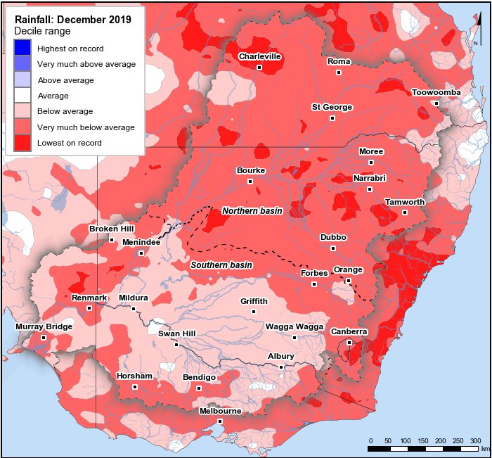 Rainfall deciles: December 2019