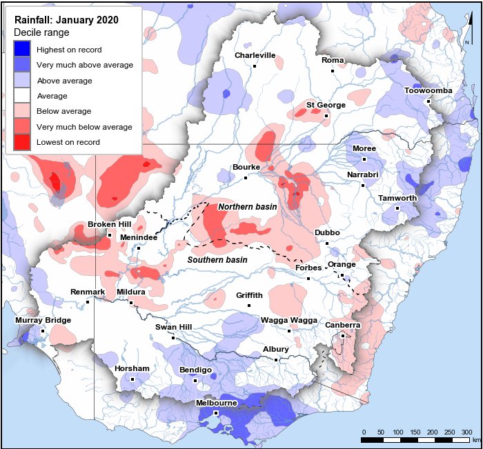 Rainfall deciles: January 2020