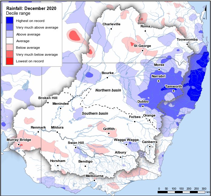 Rainfall deciles: December 2020