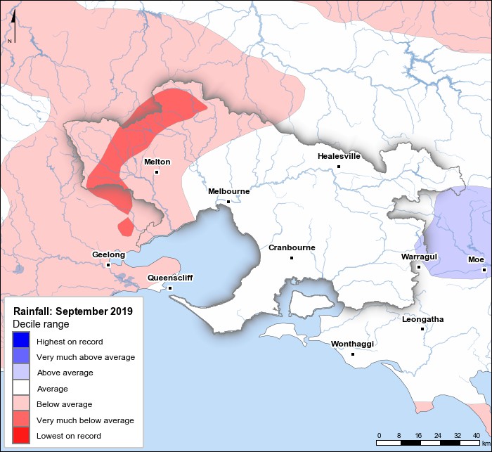 Rainfall deciles: September 2019
