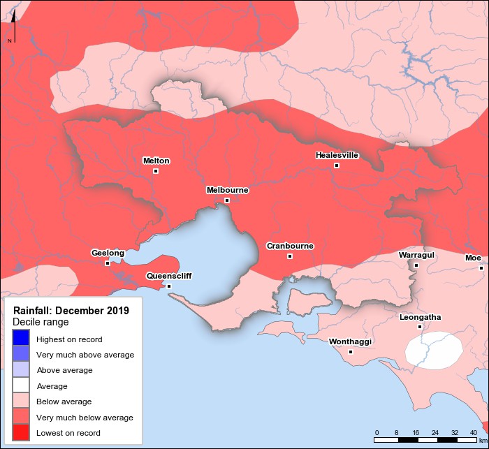 Rainfall deciles: December 2019