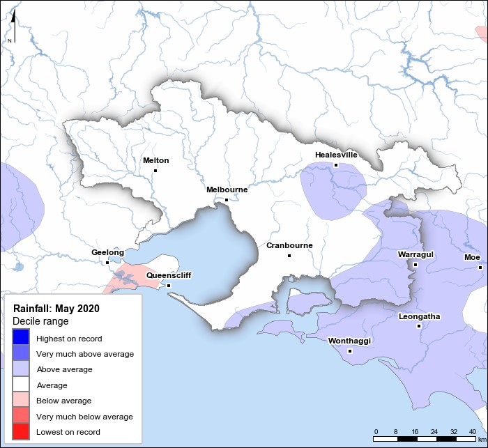 Rainfall deciles: May 2020