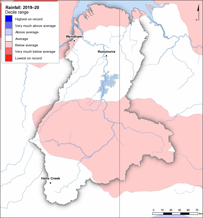 Rainfall deciles: July 2019–June 2020